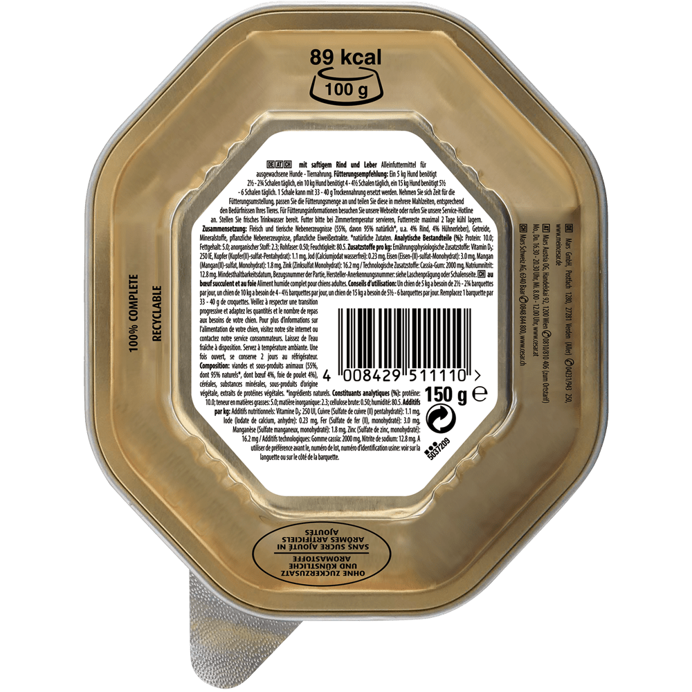 CESAR® Klassik-Terrine mit Rind & Leber, 150g - 2