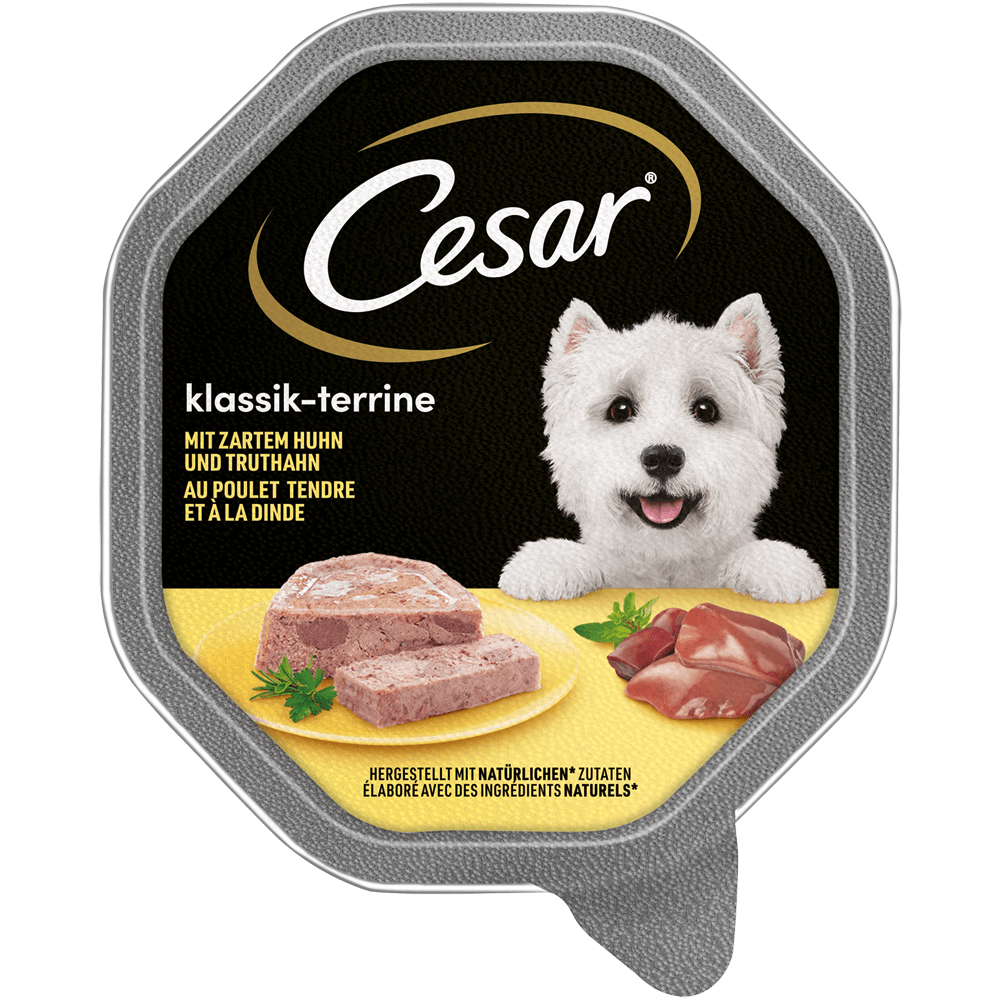 CESAR® Klassik-Terrine mit Huhn und Truthahn, Schale 150g - 1