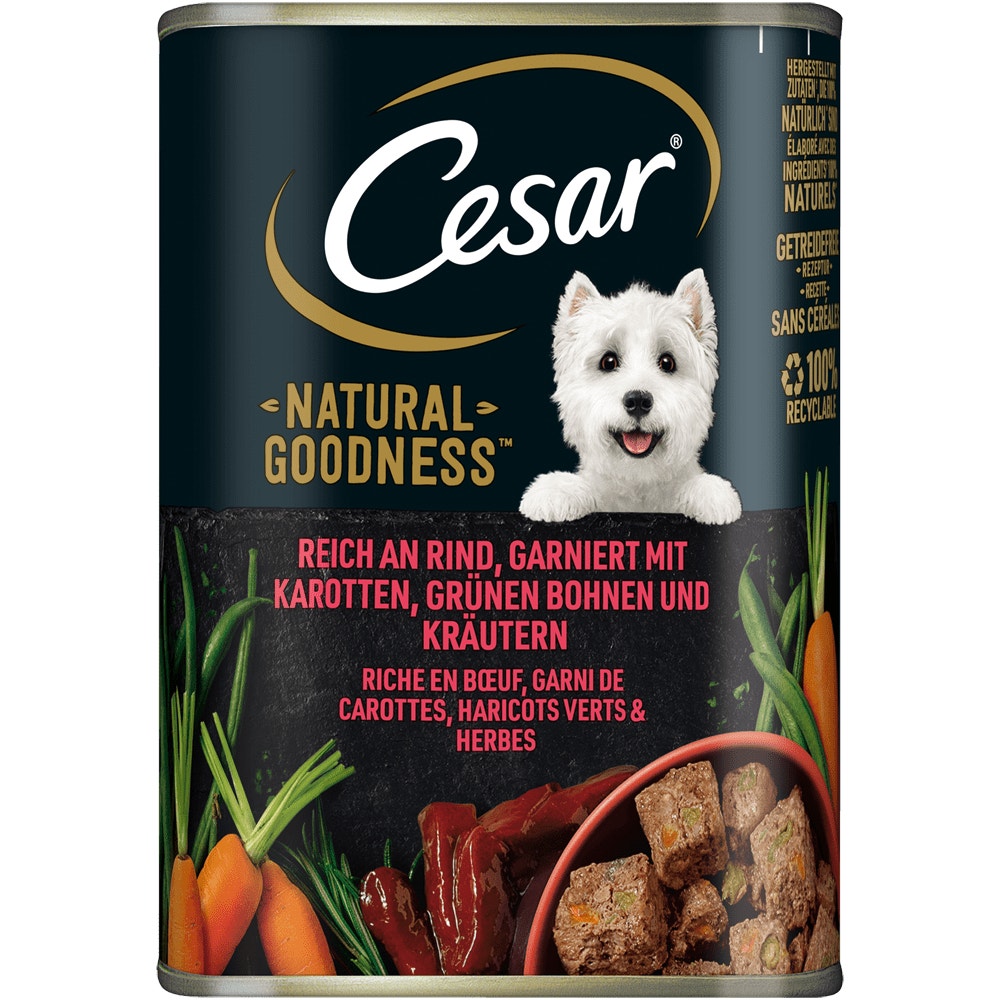 CESAR® NATURAL GOODNESS™ reich an Rind, Dose 400g - 1