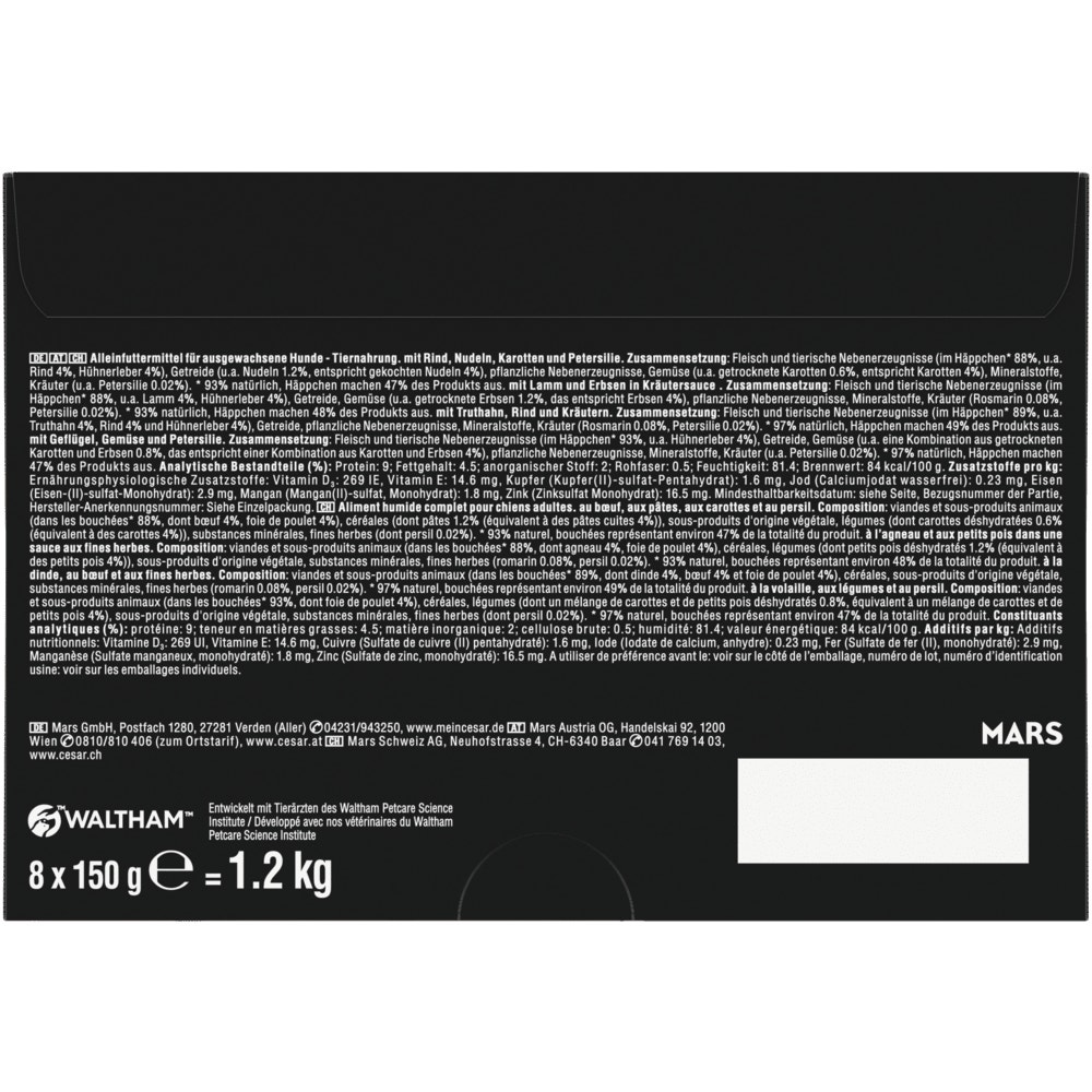 CESAR® Landragout 4 Varietäten, Schale 8 & 24 x 150g - 3