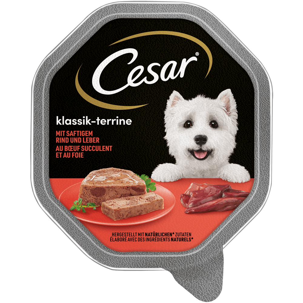 CESAR® Klassik-Terrine mit Rind & Leber, 150g - 1