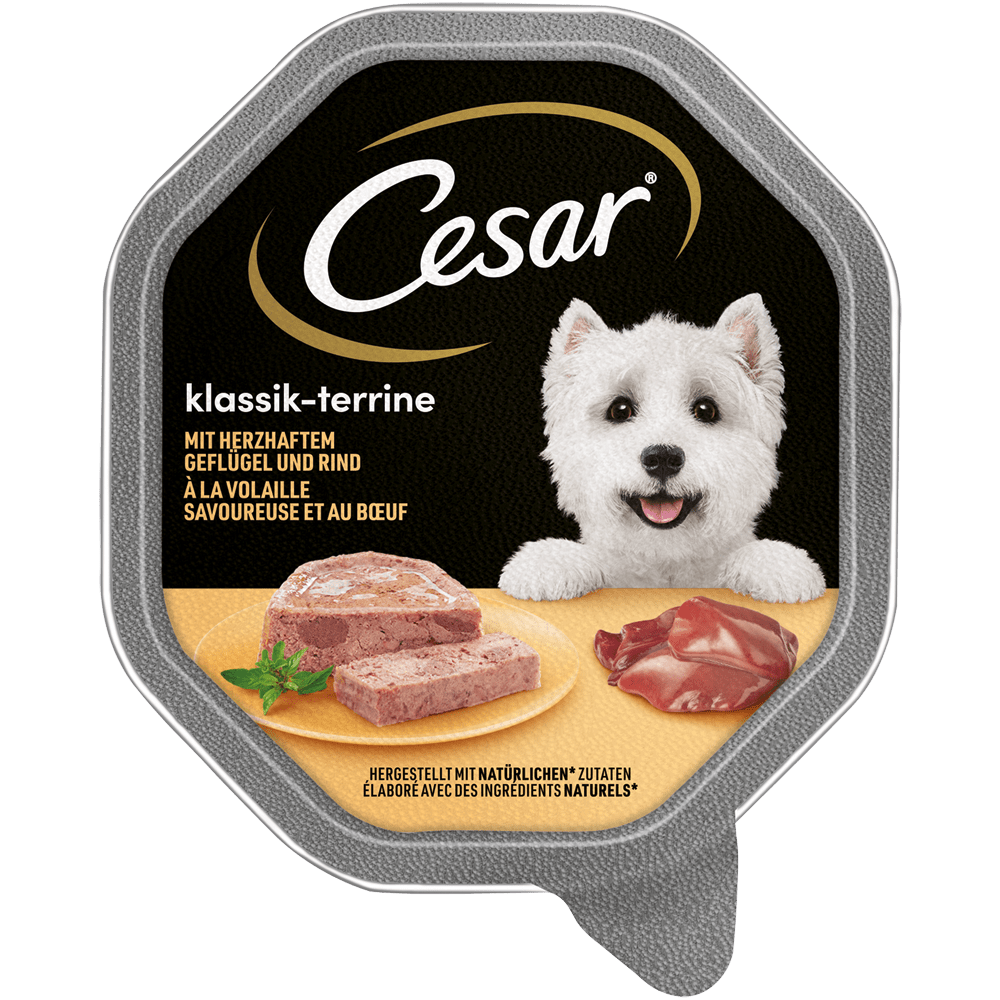 CESAR® Klassik-Terrine mit Geflügel und Rind, Schale 150g - 1