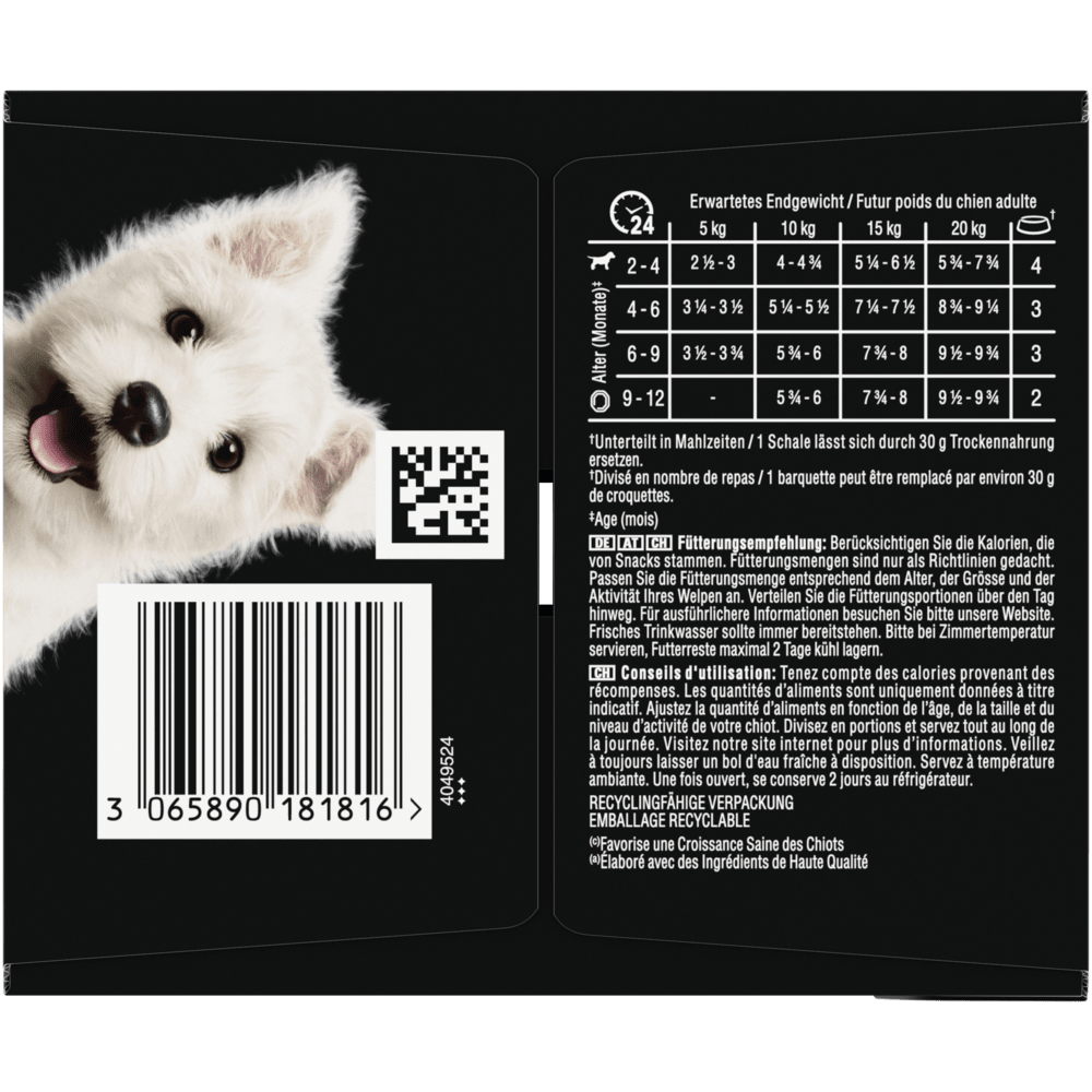 CESAR® Junior 2 Varietäten Huhn & Reis, Truthahn & Kalb, Multipack 8 x 150g - 2