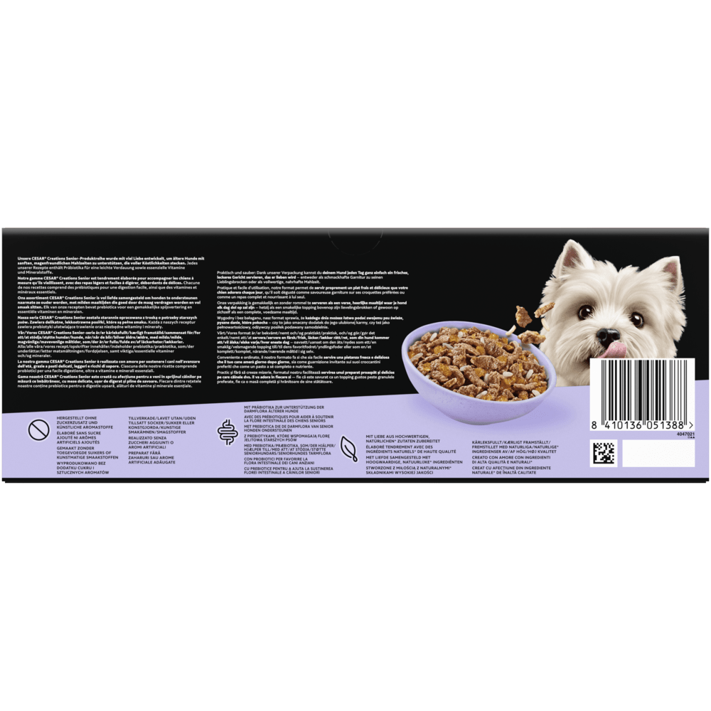 CESAR® Creations Senior 4 Varietäten Rind, Huhn, Lamm, Truthahn in Gelee, Multipack 40 x 100g - 2