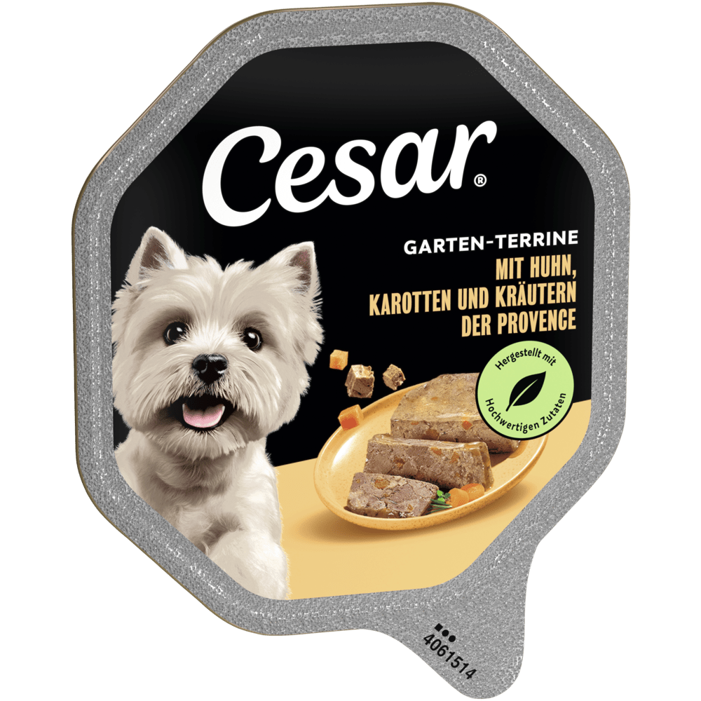 CESAR® GARTEN-TERRINE Huhn & Karotte in Gelee, 150g - 1