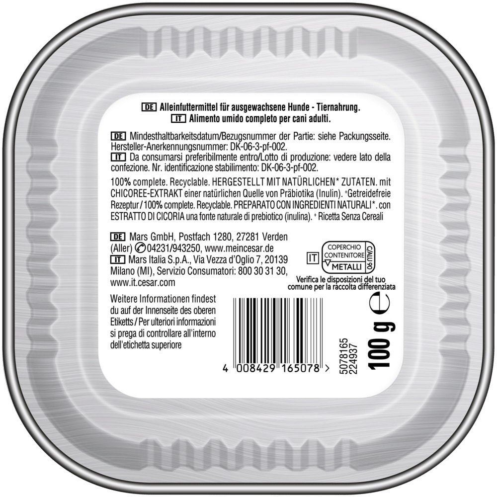 CESAR® NATURAL GOODNESS™ Terrine mit Truthahn, ohne Getreide, mit Superfoods, 100g - 2