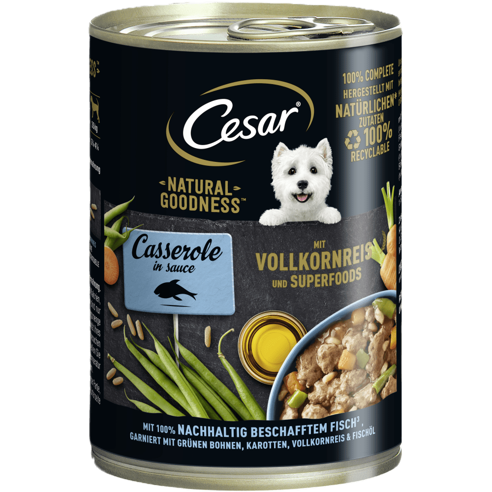 NATURAL GOODNESS™ Casserole in Sauce mit Fisch, mit Vollkornreis und Superfoods, Dose