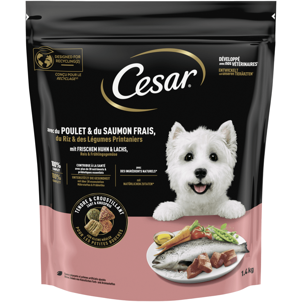 Huhn & Lachs, Trockenfutter für kleine Hunde