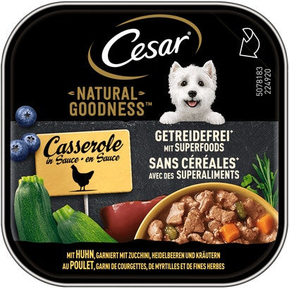 NATURAL GOODNESS™ Casserole mit Huhn in Sauce, ohne Getreide, mit Superfoods, Schale