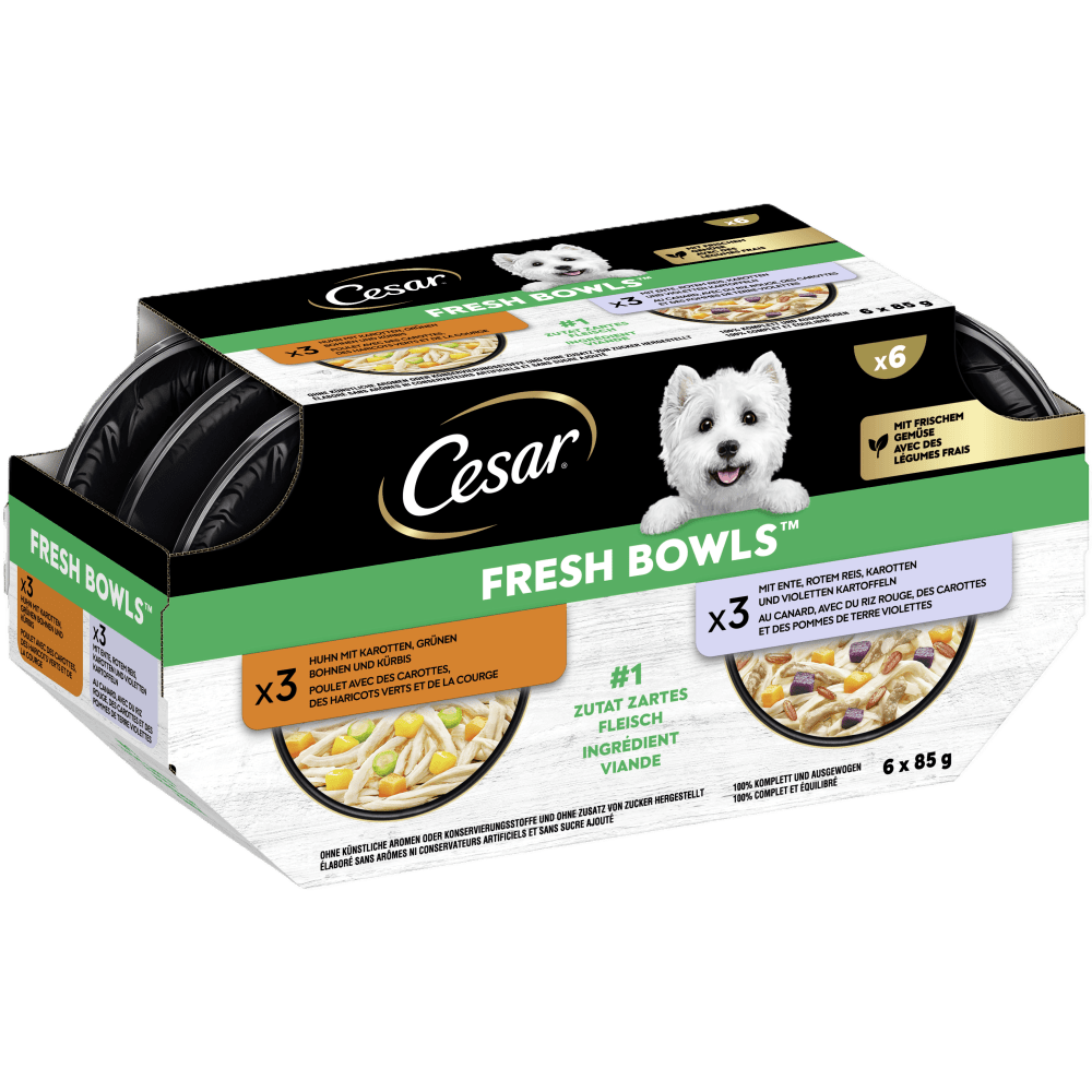 FRESH BOWLS™ Multipack Huhn & Ente in Sauce, Schale